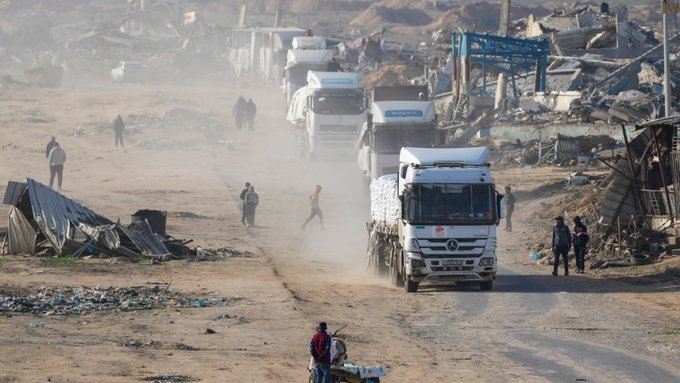 Aid Trucks Gaza Rafah